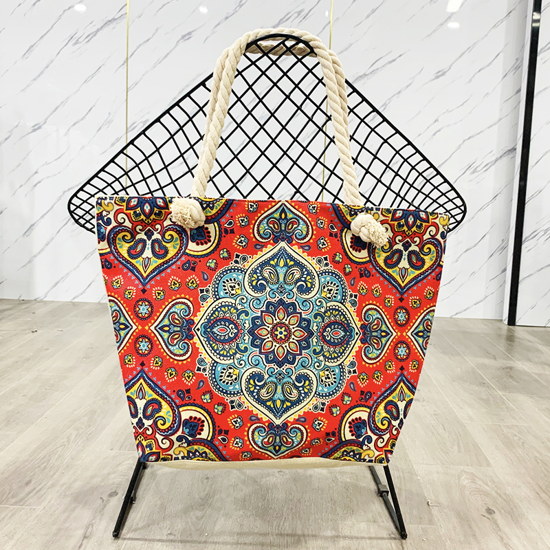 Perfect Printing Beach Bag with BIG Carry Strap Retro and Classic Merser Outdoor